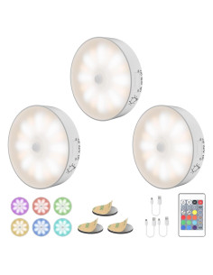 Luces LED Bajo Gabinete Electight con Sensor de Movimiento 3 Paquetes