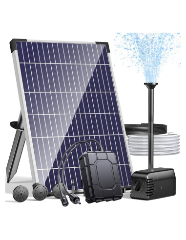 Bomba de Fuente Solar POPOSOAP 12W con Batería 2200mAh