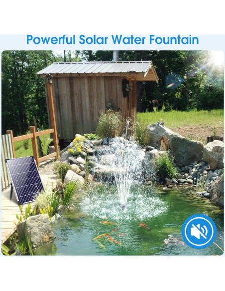 Bomba de Fuente Solar POPOSOAP 12W con Batería 2200mAh