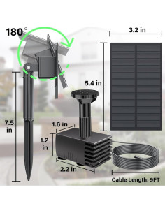 Bomba de Agua Solar Biling para Exterior con Estaca y 4 Boquillas 2