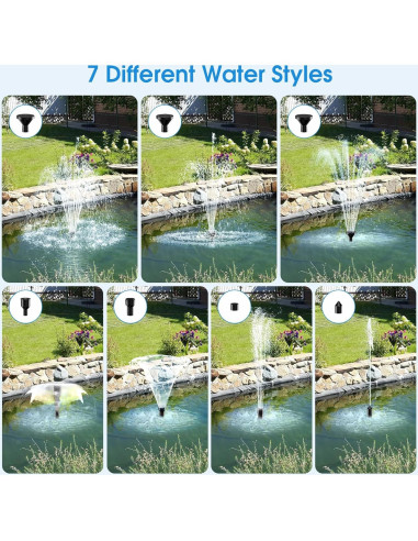 Bomba de Fuente Solar POPOSOAP 12W con Batería 2200mAh