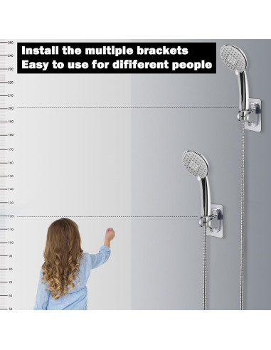 Soporte de Ducha Autoadhesivo NearMoon Cromado Ajustable