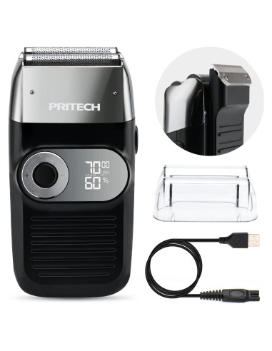 Afeitadora eléctrica 2 en 1 Pritech RSM-1699 con recortadora
