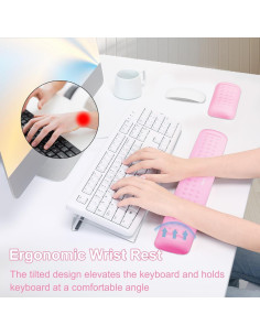 Soporte Ergonómico para Teclado y Mouse MOSISO Rosa 2