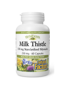 Cardo Mariano 250 mg Factores Naturales 60 Cápsulas Hepáticas