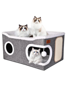 Cama para Gatos Extra Grande PETTDATE con Cojín Reversible 57x42cm