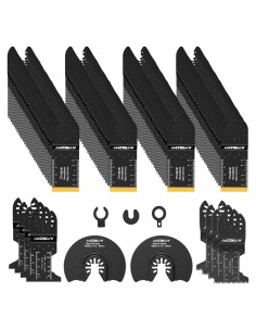 Kits de Cuchillas Oscilantes 100 Pcs AMZBSAW - 6 Tipos Multiuso