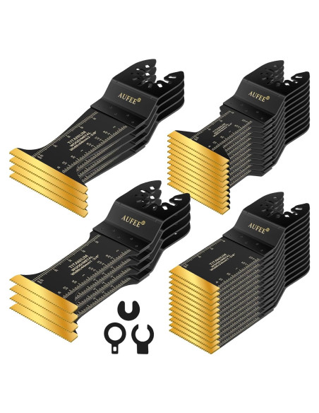 30 Hojas de Multiherramienta Titanio Universal para Madera y Metal