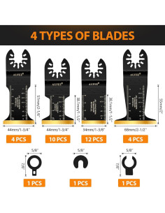 30 Hojas de Multiherramienta Titanio Universal para Madera y Metal 2