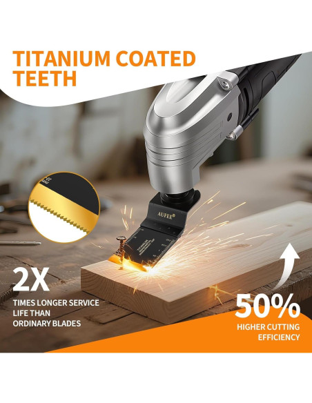 30 Hojas de Multiherramienta Titanio Universal para Madera y Metal