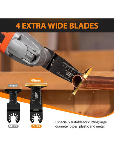 30 Hojas de Multiherramienta Titanio Universal para Madera y Metal