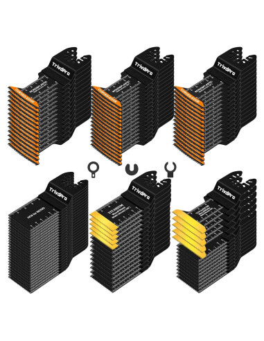 Kits de 100 Hojas de Sierra Oscilante TrivdPro para Metal y Madera