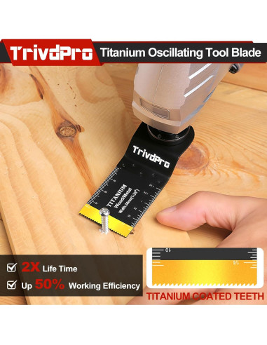 Kits de 100 Hojas de Sierra Oscilante TrivdPro para Metal y Madera