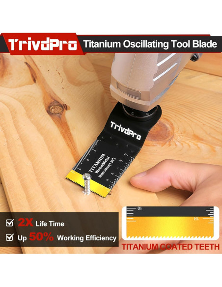 Kits de 100 Hojas de Sierra Oscilante TrivdPro para Metal y Madera