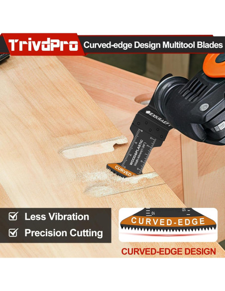 Kits de 100 Hojas de Sierra Oscilante TrivdPro para Metal y Madera