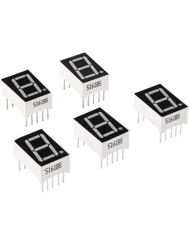 Tubo Digital LED 7 Segmentos 0.56" Ánodo Común Rojo 10 Pines