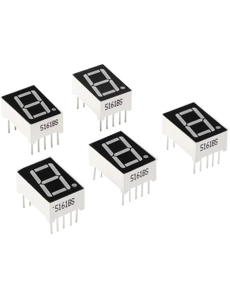 Tubo Digital LED 7 Segmentos 0.56" Ánodo Común Rojo 10 Pines
