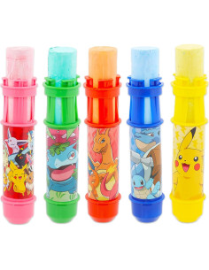 Conjunto de Tiza de Acera Pokemon - 5 Palos Jumbo Multicolor 2