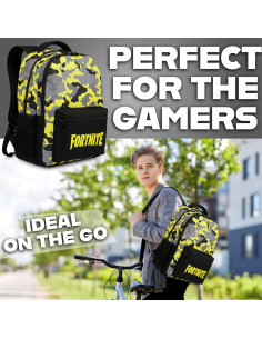 Mochila Escolar Fortnite Fashion UK Amarilla 40x29x17cm 2