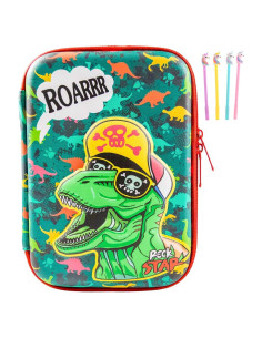 Estuche de Lápices Wepop T-rex 3D Verde Gran Capacidad