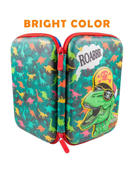 Estuche de Lápices Wepop T-rex 3D Verde Gran Capacidad