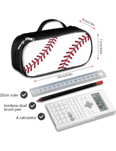 Estuche de bolígrafos Rovozar diseño béisbol 24.4x11.7cm 2