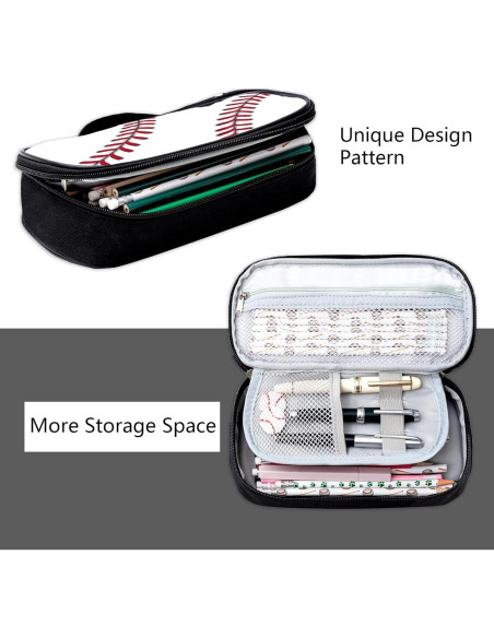 Estuche de bolígrafos Rovozar diseño béisbol 24.4x11.7cm