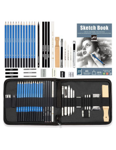 Juego de Lápices de Dibujo KALOUR 34 Piezas con Estuche
