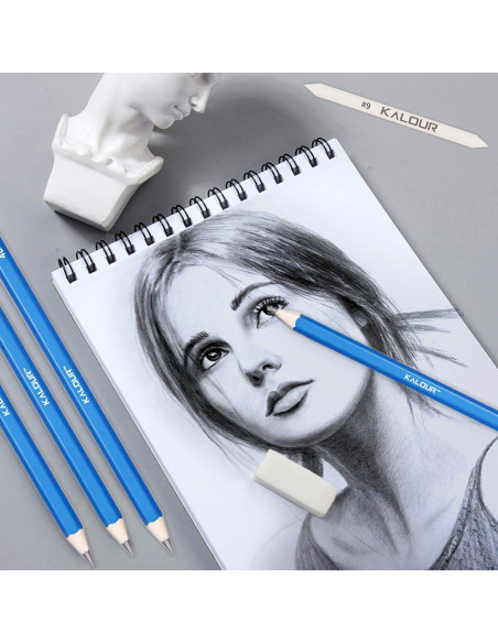 Juego de Lápices de Dibujo KALOUR 34 Piezas con Estuche