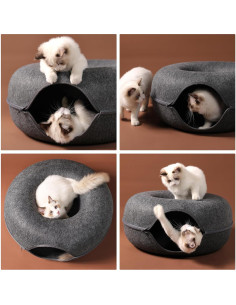 Cueva de Gato Bininl Túnel Redondo Desmontable 50.8cm Gris 2