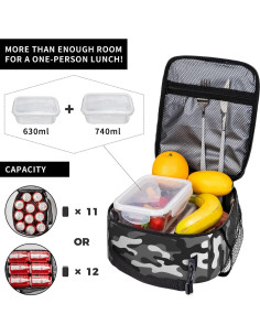 Caja de Almuerzo Aislada YANGZHI Camuflaje 10L 22x11x26cm 2