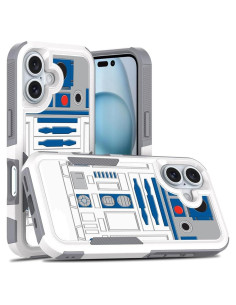 Funda Doble Capa para iPhone 16 Candykisscase Robot