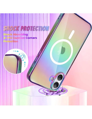 Funda Magnética Bonoma para iPhone 16 - Iridiscente Púrpura