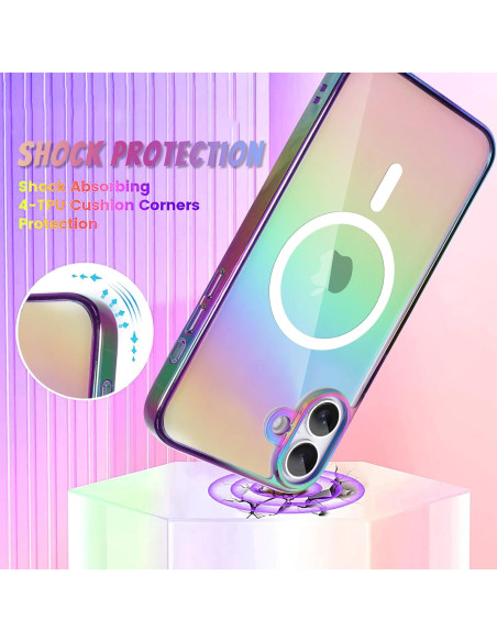 Funda Magnética Bonoma para iPhone 16 - Iridiscente Púrpura