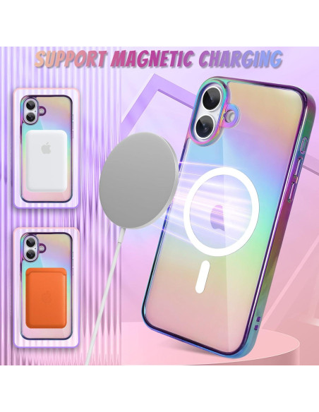Funda Magnética Bonoma para iPhone 16 - Iridiscente Púrpura