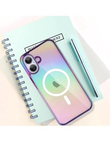 Funda Magnética Bonoma para iPhone 16 - Iridiscente Púrpura