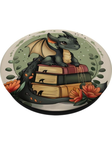 PopGrip Adhesivo Dragón Lector Bibliotecario PopSockets
