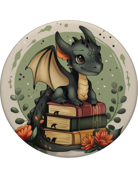 PopGrip Adhesivo Dragón Lector Bibliotecario PopSockets