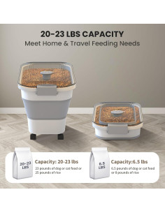 Contenedor de Almacenamiento de Comida para Mascotas DDMOMMY 23L 2