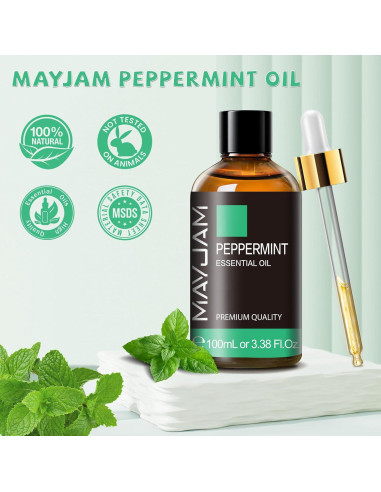 Aceite Esencial de Menta MAYJAM 100ml - Aromaterapia y Cuidado