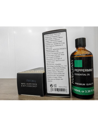 Aceite Esencial de Menta MAYJAM 100ml - Aromaterapia y Cuidado