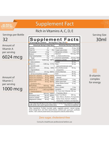 Suplemento Líquido Completo Buried Treasure VM100 907g