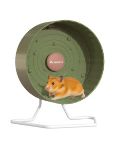Rueda de Hámster Silenciosa JONSANTY 21.5 cm Verde Antideslizante