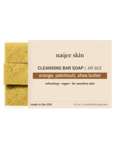 Jabón Vegano Naqee de Pachulí y Naranja - Paquete de 3