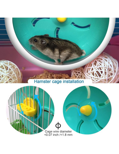 Rueda Silenciosa para Hámster 7" Azul A - Mu Shang8