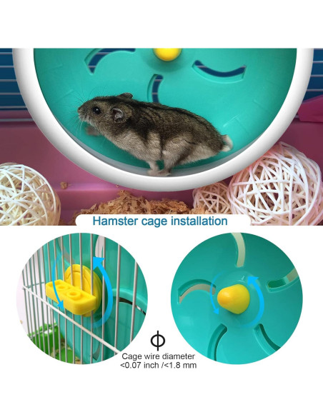 Rueda Silenciosa para Hámster 7" Azul A - Mu Shang8