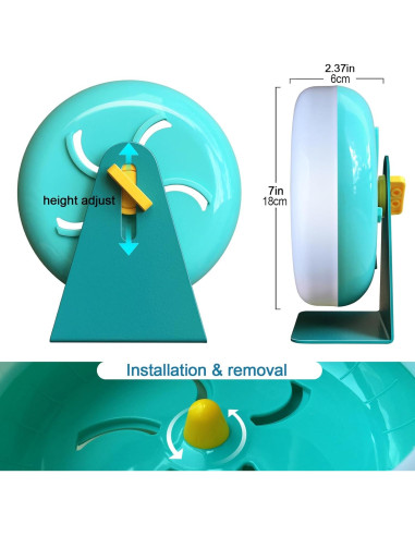 Rueda Silenciosa para Hámster 7" Azul A - Mu Shang8