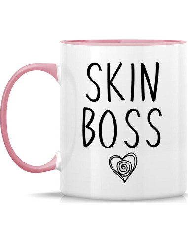 Taza de Cerámica Retreez 11 Oz Blanca con Asa Rosa