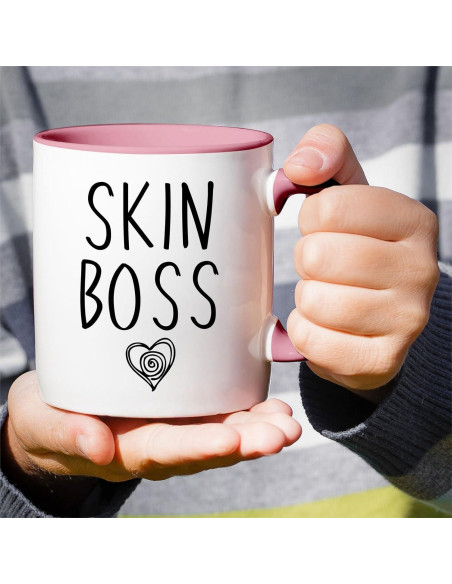 Taza de Cerámica Retreez 11 Oz Blanca con Asa Rosa Taza de Cerámica Retreez 11 Oz Blanca con Asa Rosa