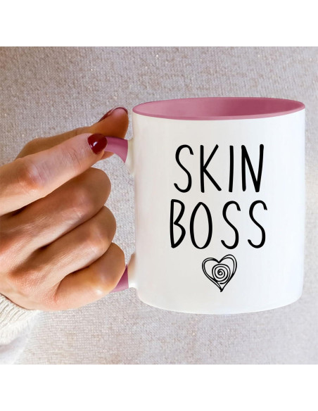 Taza de Cerámica Retreez 11 Oz Blanca con Asa Rosa Taza de Cerámica Retreez 11 Oz Blanca con Asa Rosa